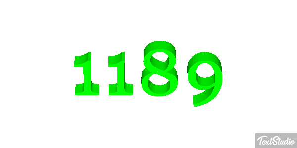 1189 Text effect