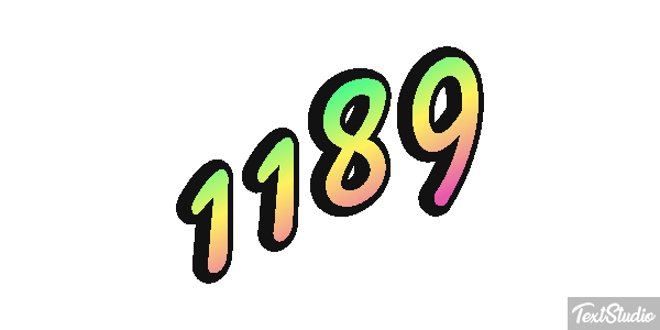 1189 Text effect