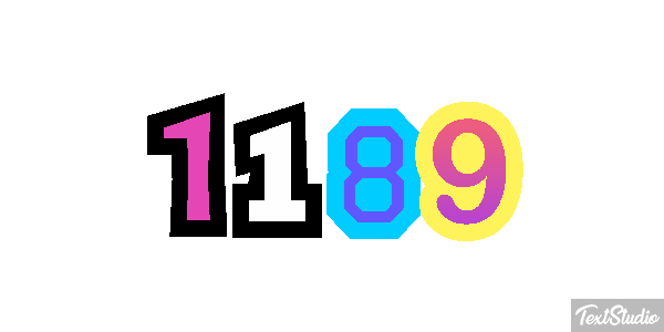 1189 Text effect