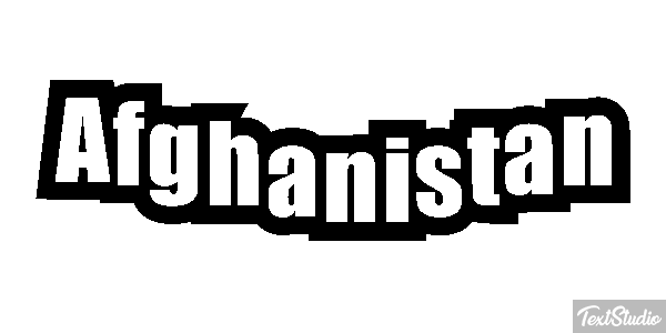 Afghanistan Text effect
