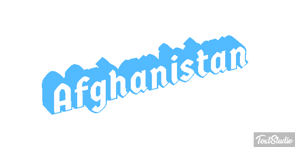 Afghanistan Text effect