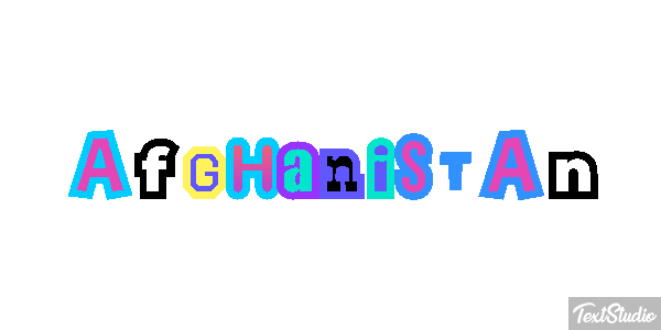Afghanistan Text effect