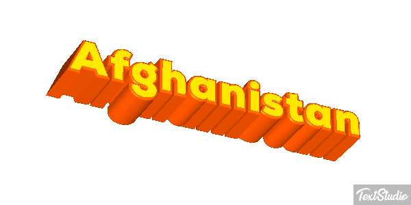 Afghanistan Text effect