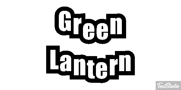 Green Lantern Efecto de texto