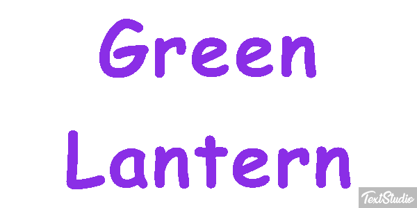 Green Lantern Efecto de texto