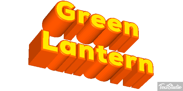 Green Lantern Efecto de texto