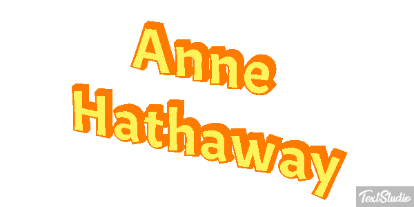 Anne Hathaway Effetto testo