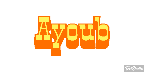 Ayoub Текстовый эффект