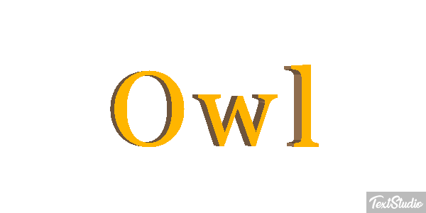 Owl Tekst effect