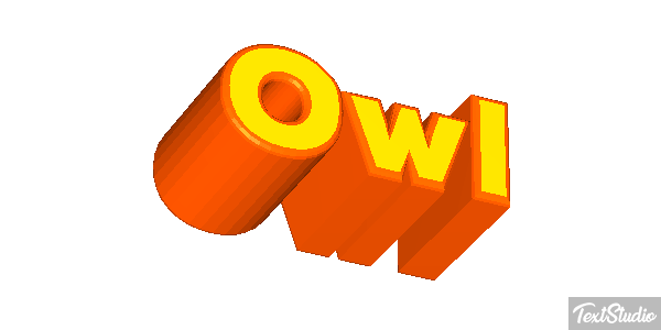 Owl Tekst effect