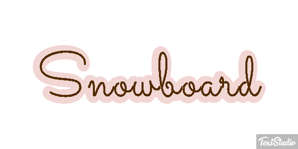 Snowboard Effetto testo