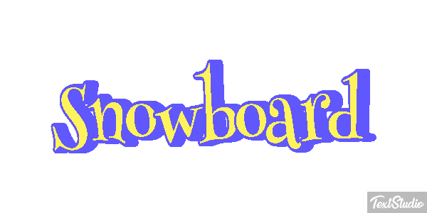 Snowboard Effetto testo
