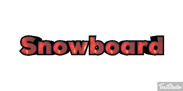 Snowboard Effetto testo