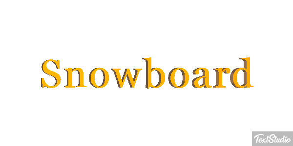 Snowboard Effetto testo