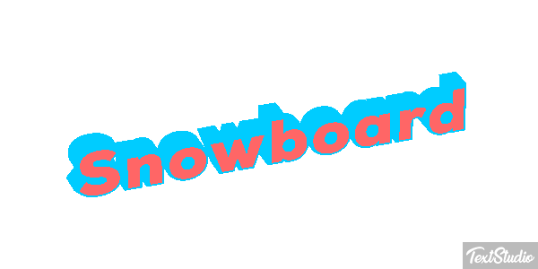 Snowboard Effetto testo
