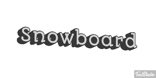Snowboard Effetto testo