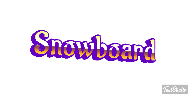 Snowboard Effetto testo
