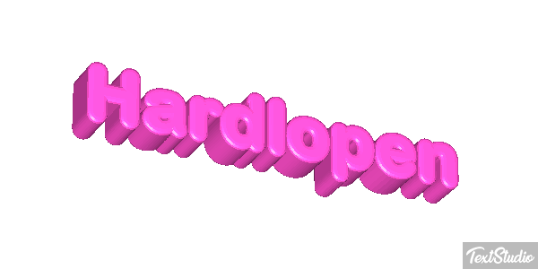 Hardlopen Text effect