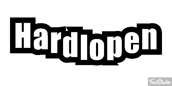 Hardlopen Text effect