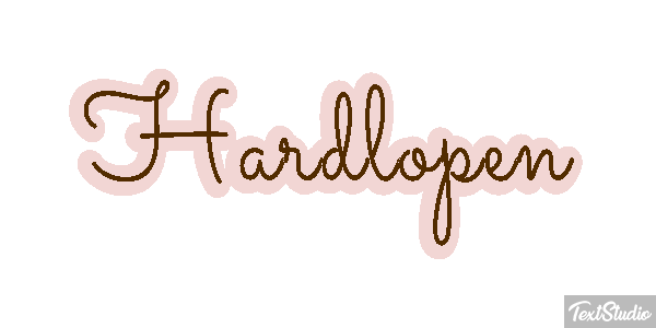 Hardlopen Text effect
