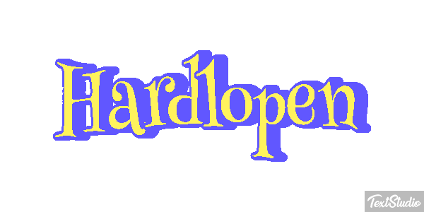 Hardlopen Text effect