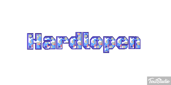 Hardlopen Text effect