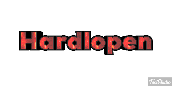 Hardlopen Text effect