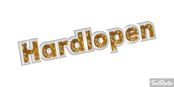Hardlopen Text effect