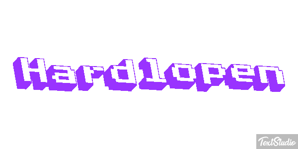 Hardlopen Text effect