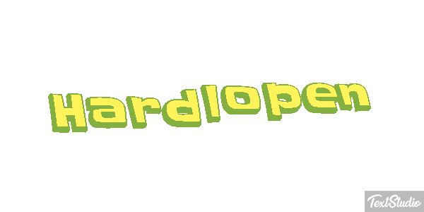 Hardlopen Text effect