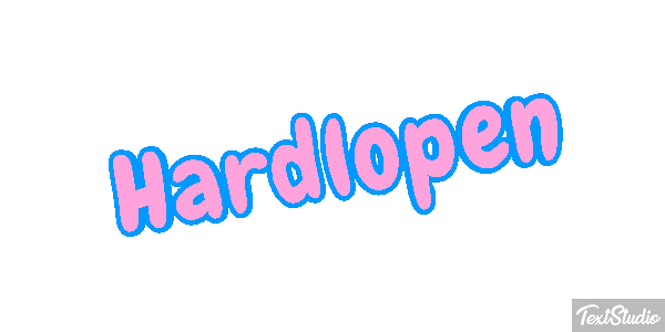 Hardlopen Text effect