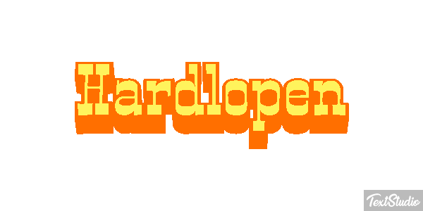 Hardlopen Text effect