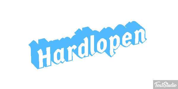 Hardlopen Text effect