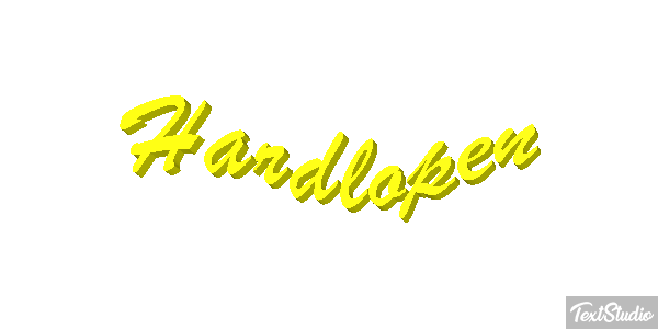 Hardlopen Text effect