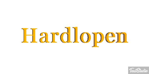 Hardlopen Text effect