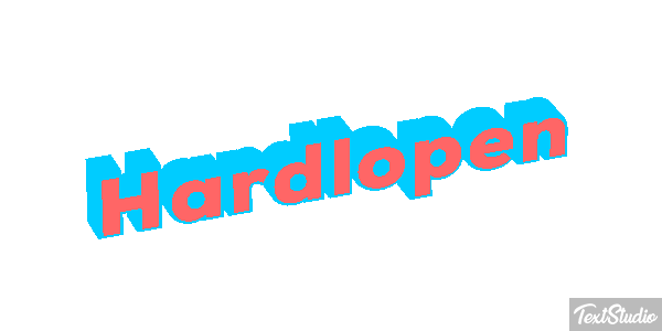 Hardlopen Text effect