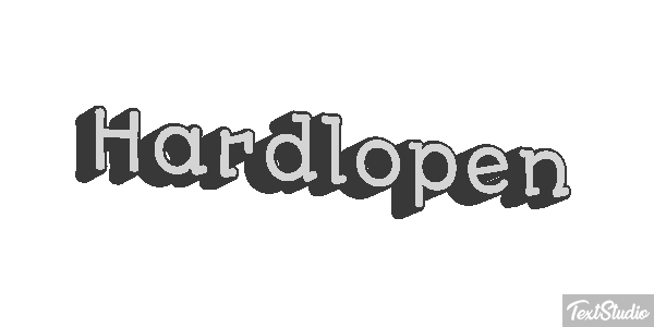Hardlopen Text effect