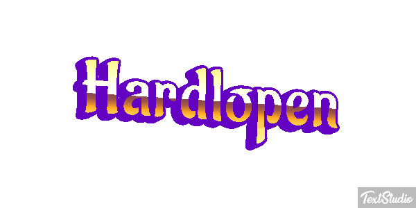 Hardlopen Text effect