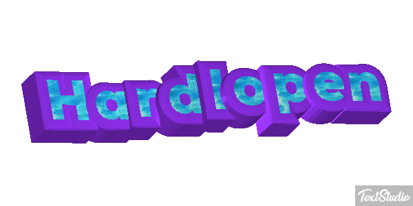 Hardlopen Text effect