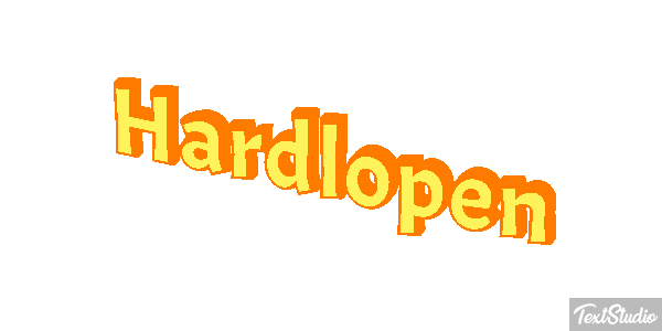 Hardlopen Text effect