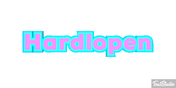 Hardlopen Text effect