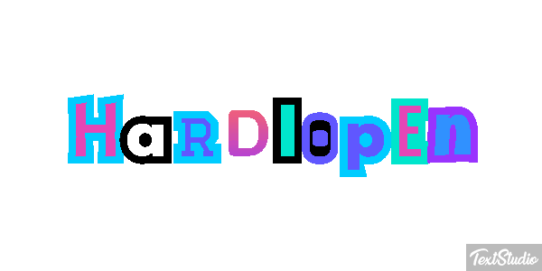 Hardlopen Text effect