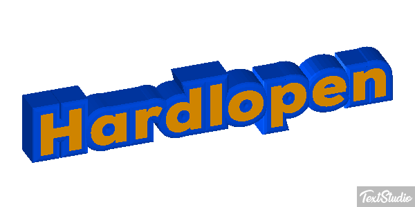 Hardlopen Text effect