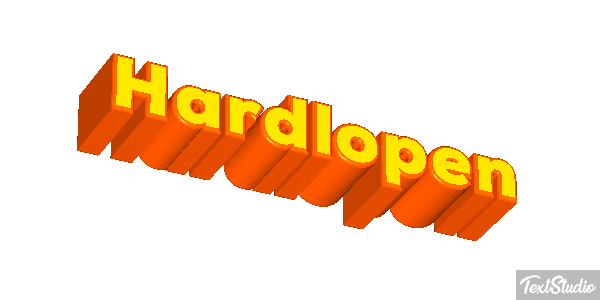 Hardlopen Text effect