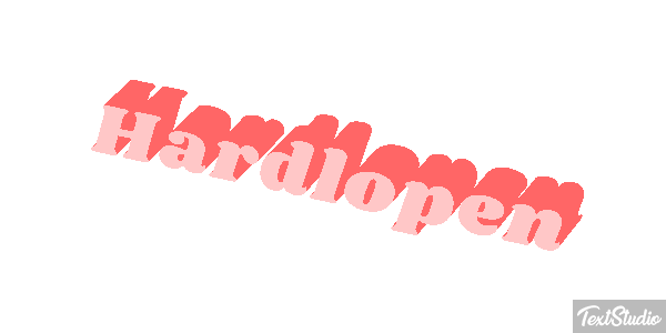 Hardlopen Text effect