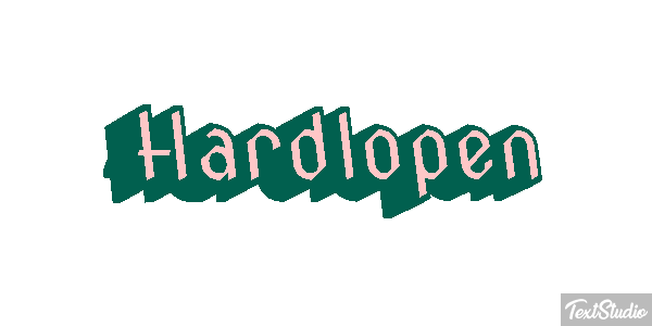 Hardlopen Text effect