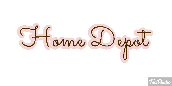 Home Depot テキスト効果