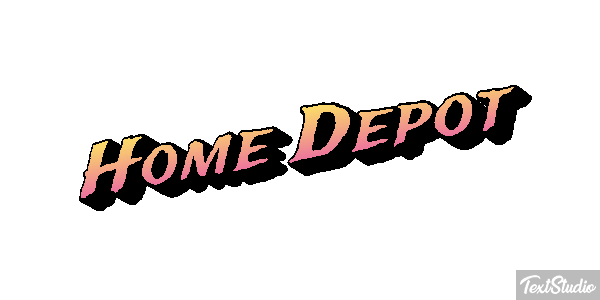 Home Depot テキスト効果