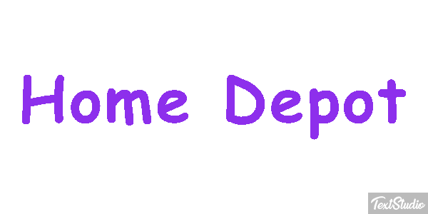 Home Depot テキスト効果
