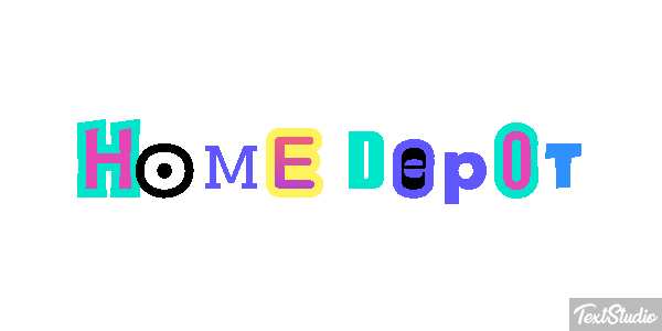 Home Depot テキスト効果